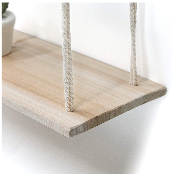 Hanging Wall Shelf 2 Tier Macrame Floating Shelves - Picture 7 of 7